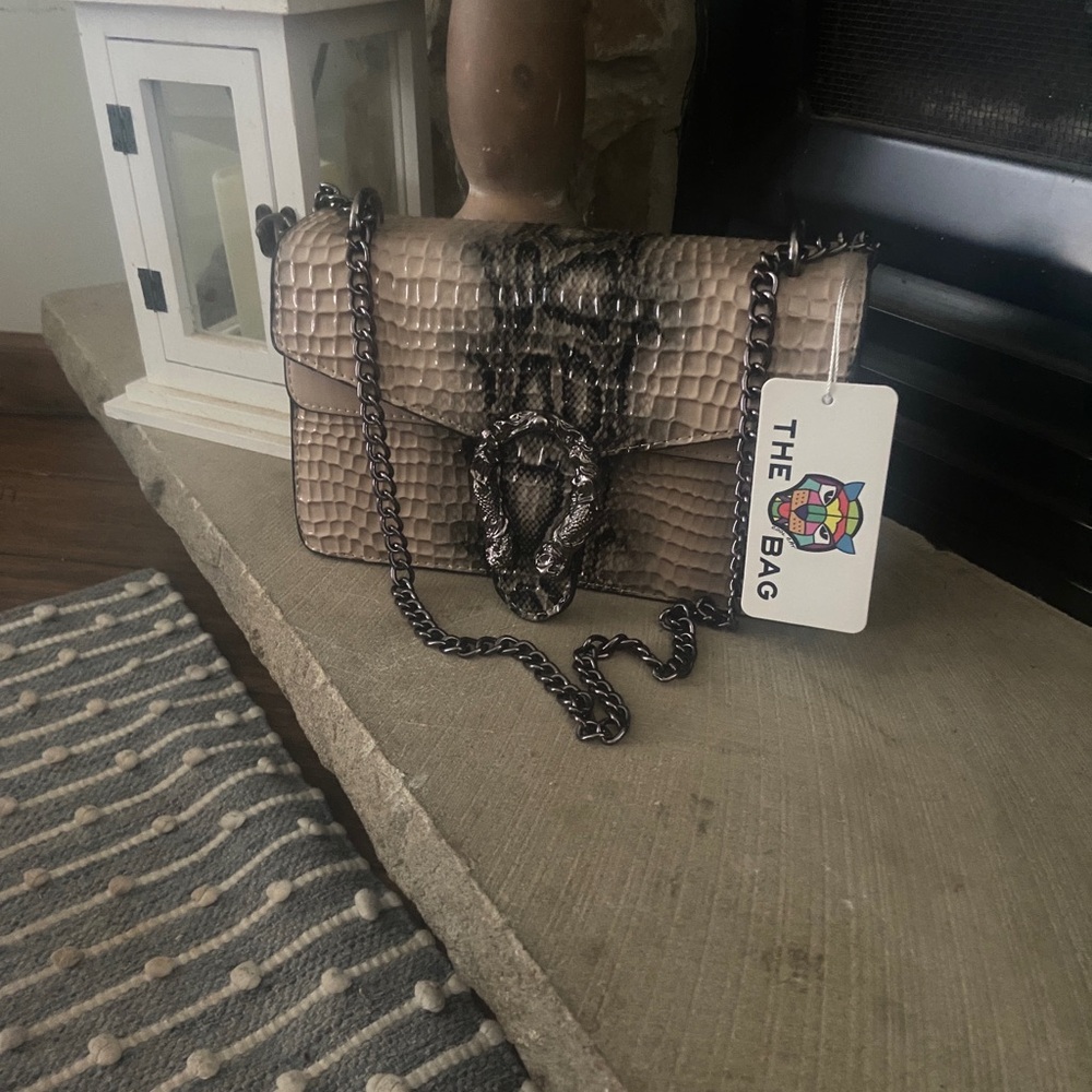 Snake Print Crossbody Bag